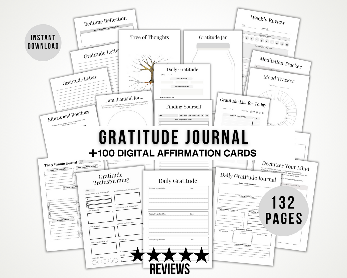 Ultimate Printable Planner Bundle Manifestation Journal, Gratitude Journal, Goal Planner, Task Organiser