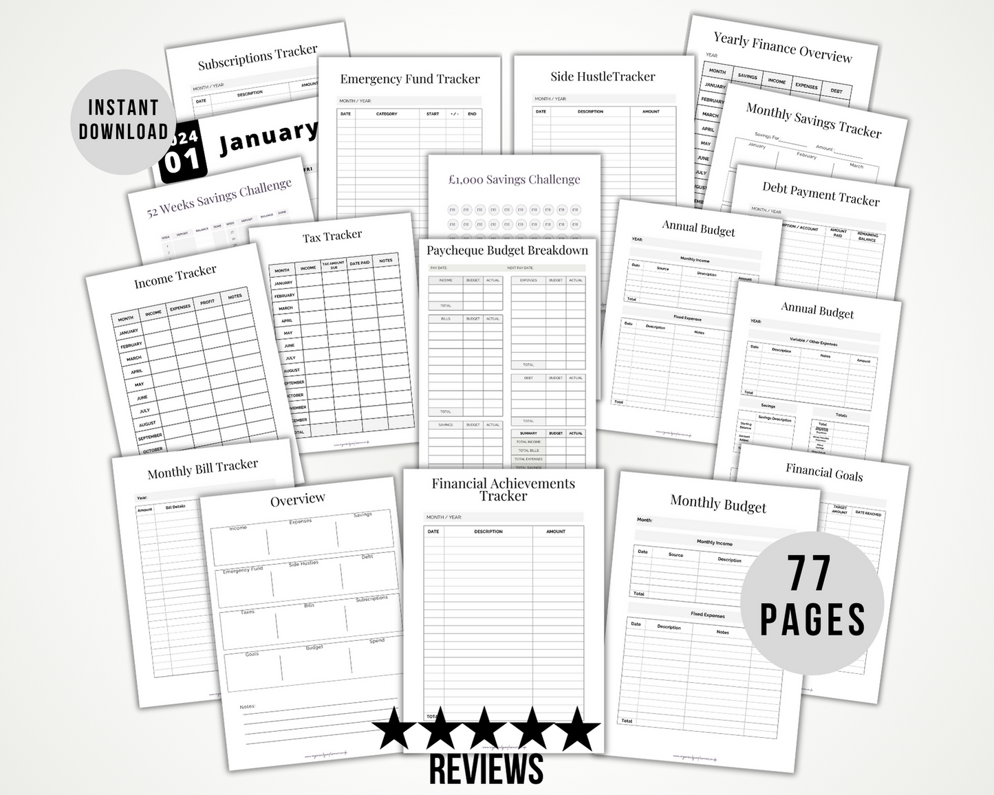 Finance & Budget Planner Printable