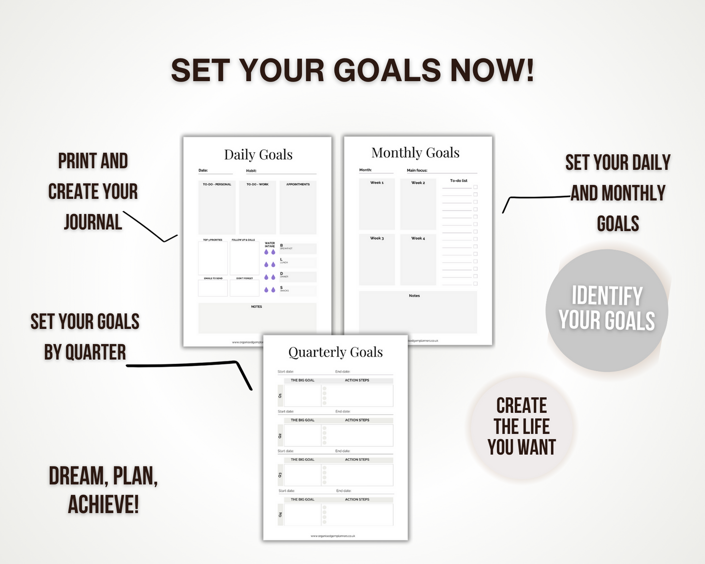 Printable Goal Planner and Tracker