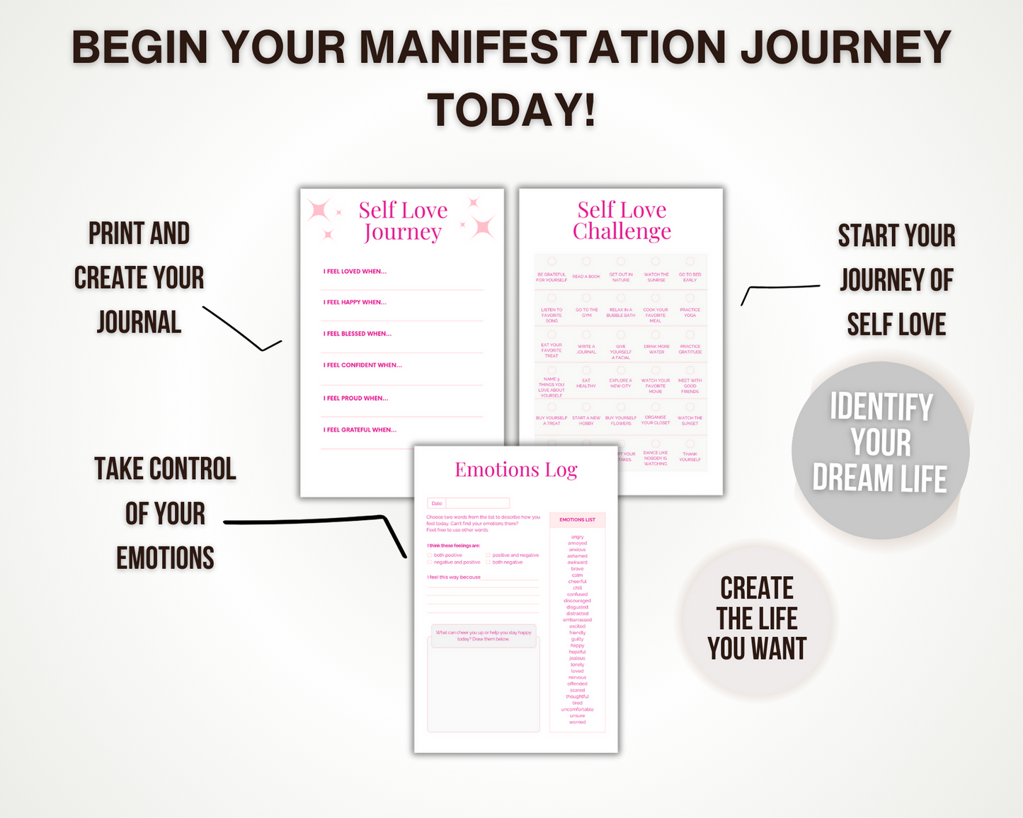 Pink Printable Manifestation Journal