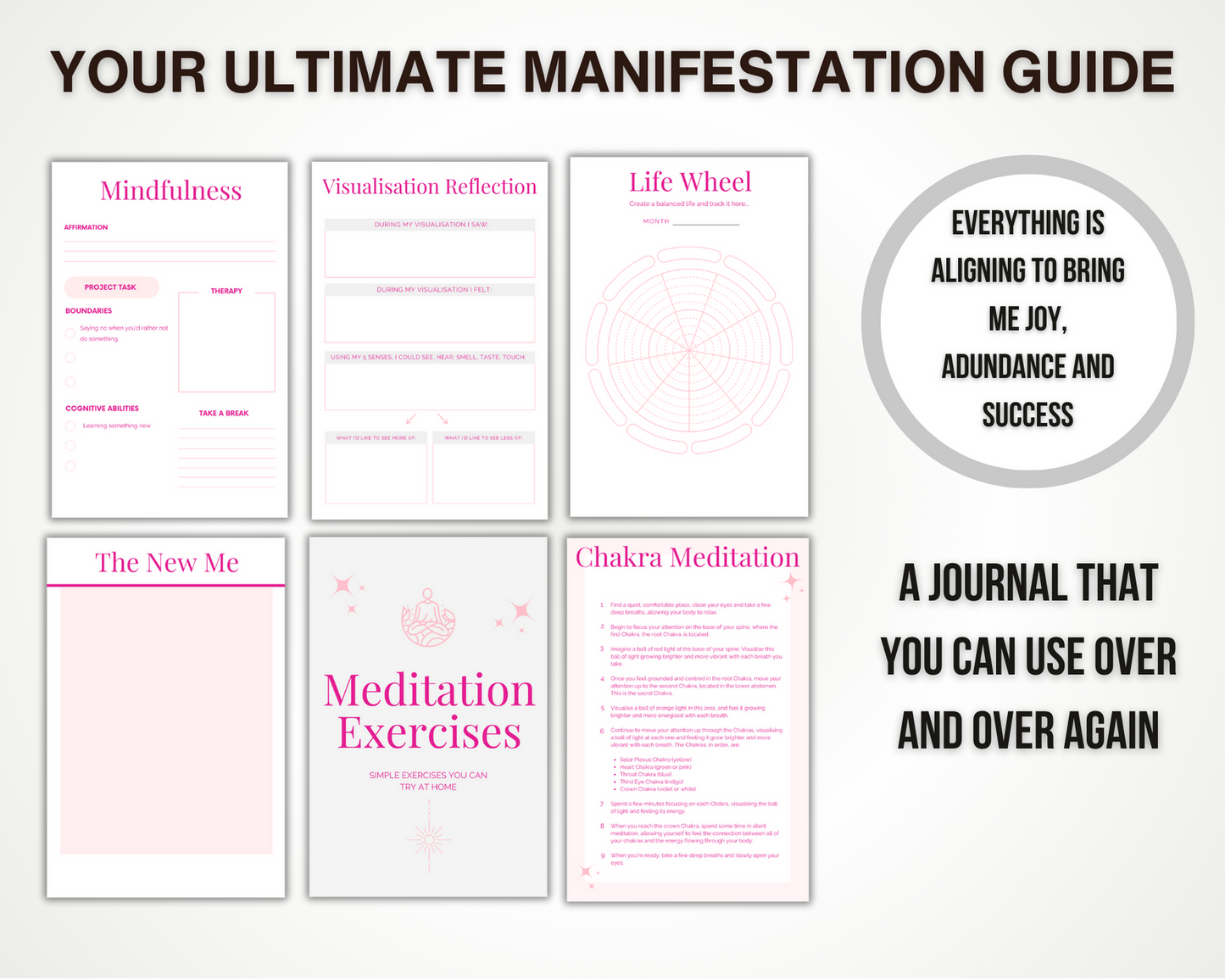 Pink Printable Manifestation Journal