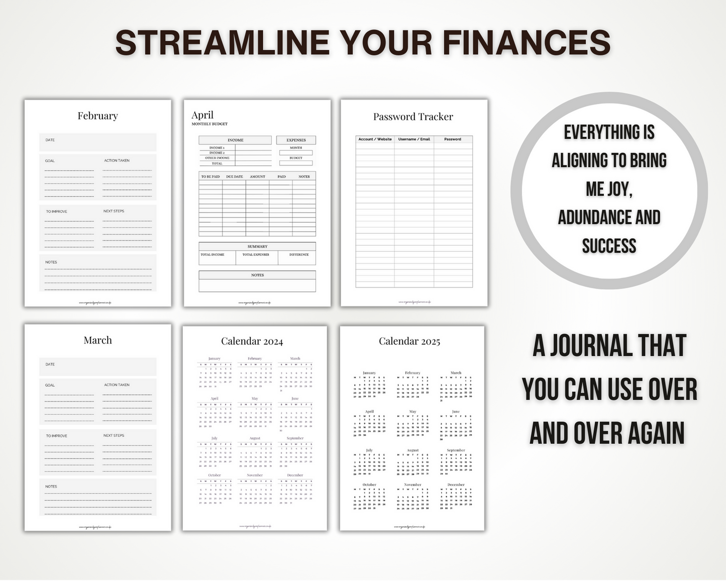 Finance & Budget Planner Printable