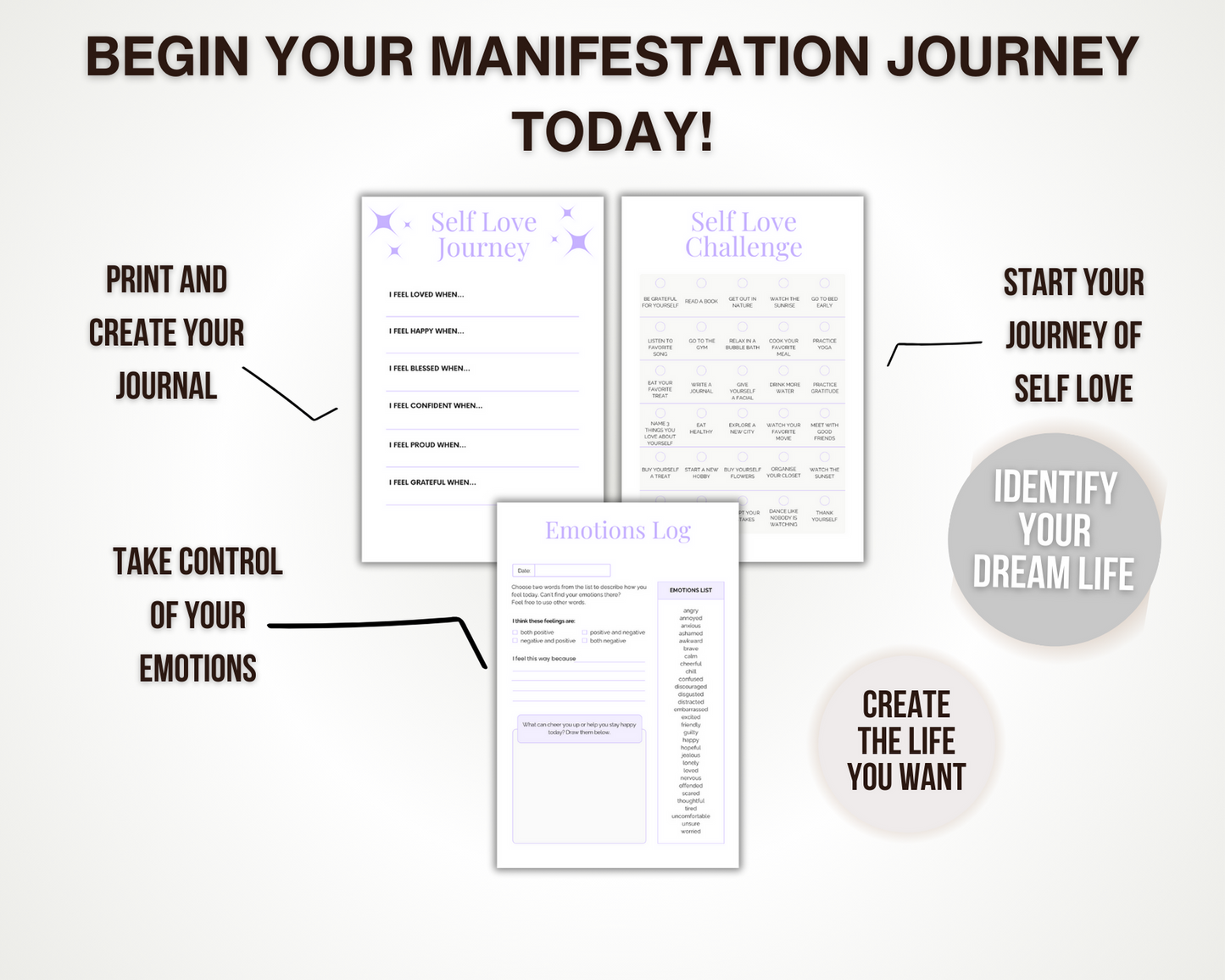 Purple Printable Manifestation Journal