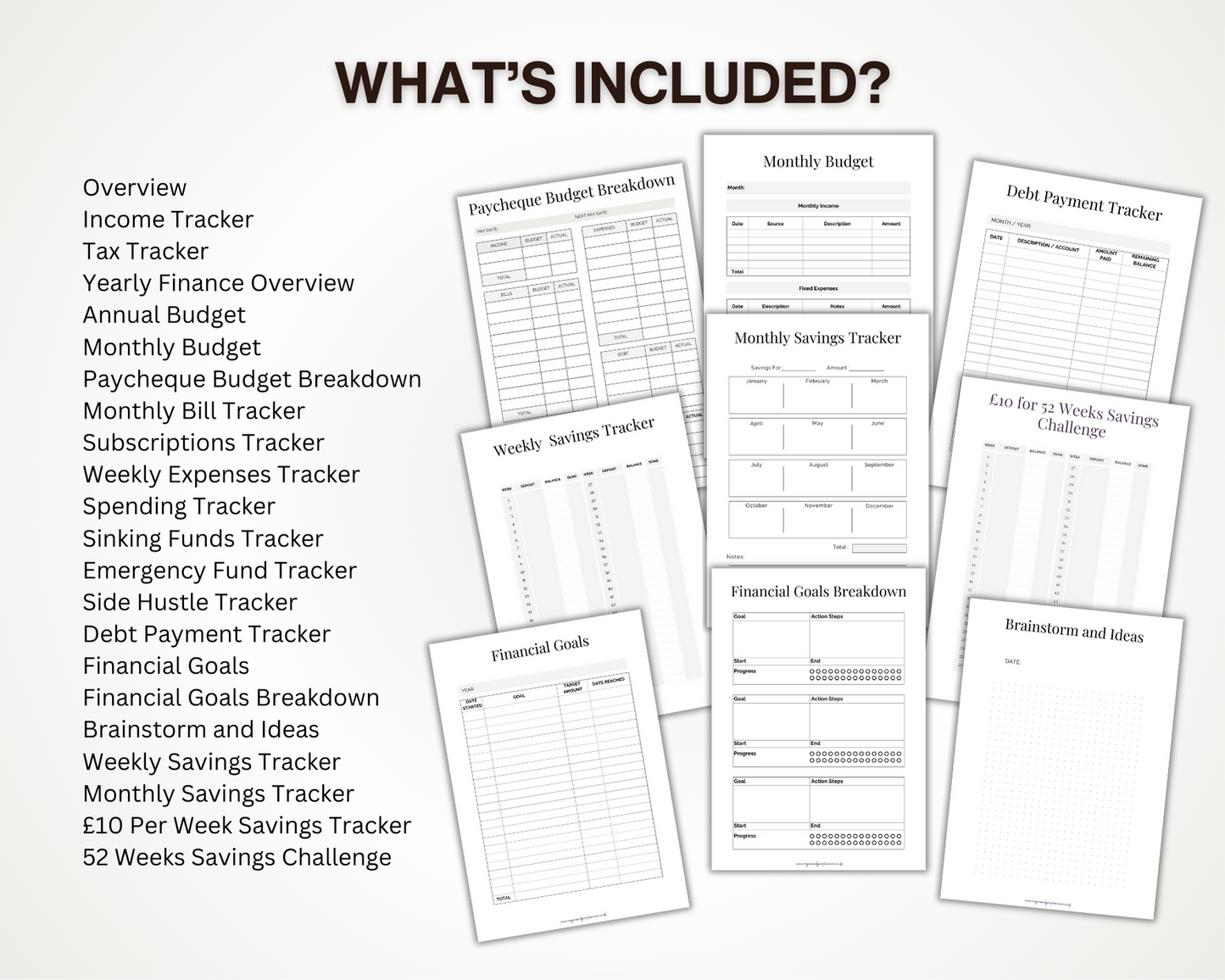 Finance & Budget Planner Printable