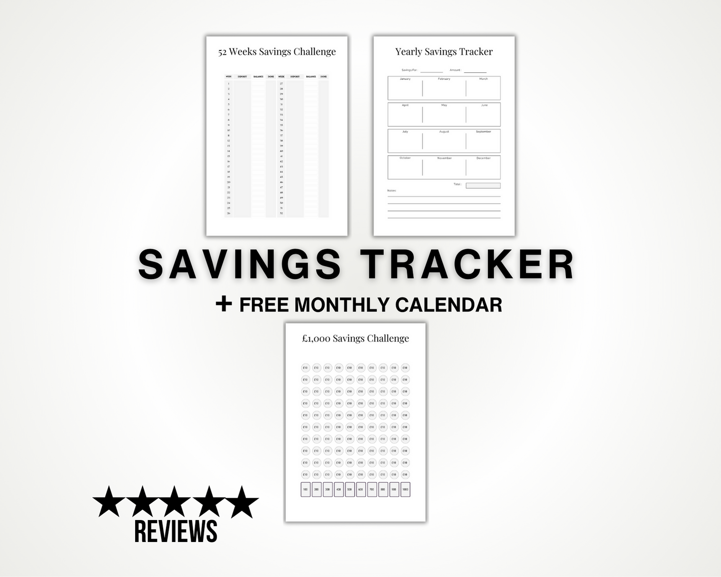 Printable Savings Tracker