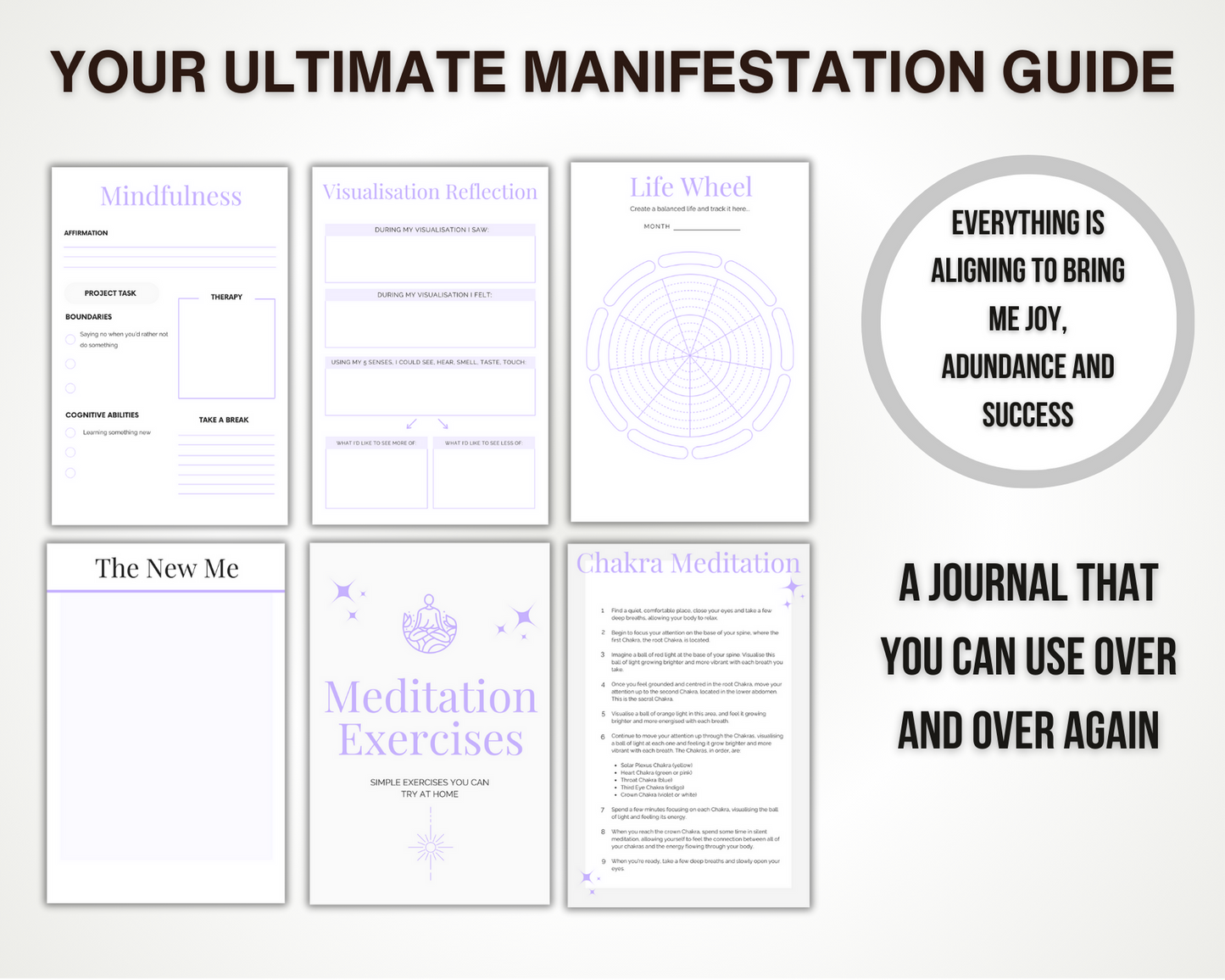 Purple Printable Manifestation Journal