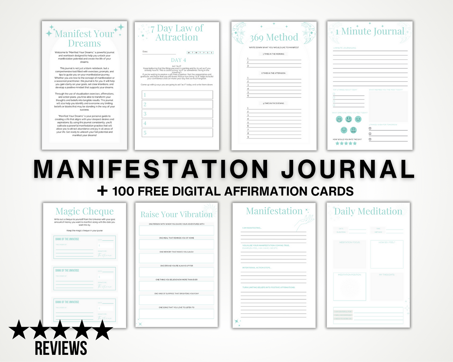 Printable Manifestation Journal Green