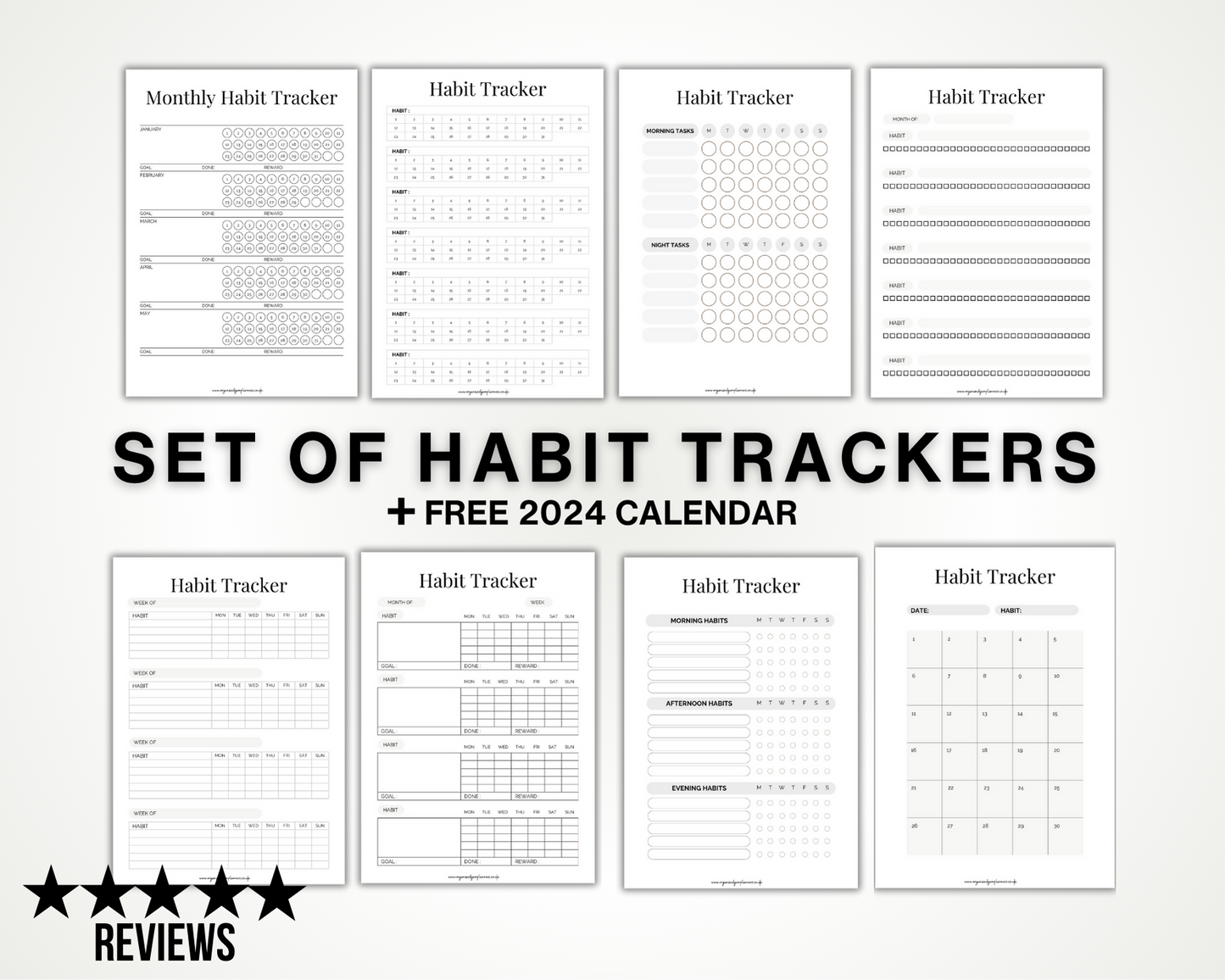 Printable Habit Tracker Bundle