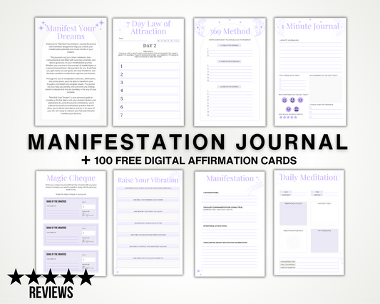 Purple Printable Manifestation Journal