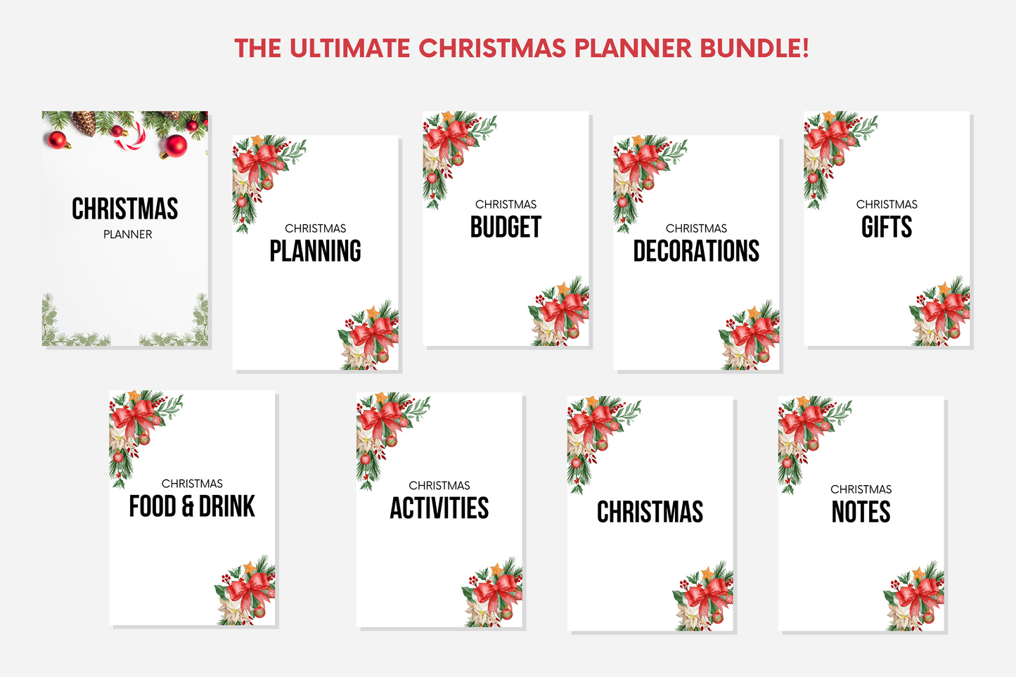 Christmas Planner Printable, Christmas To Do List, Holiday Planner Printable, Printable Christmas Planner, Xmas Planner, Christmas Gift List