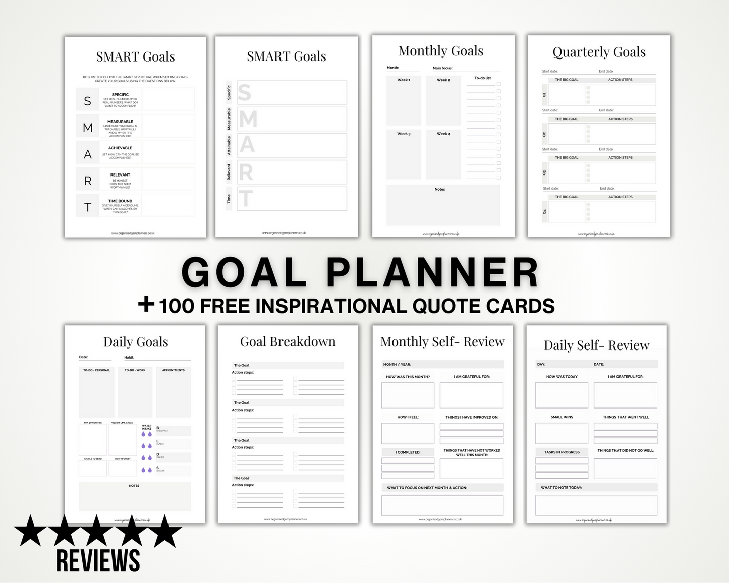 Printable Goal Planner and Tracker