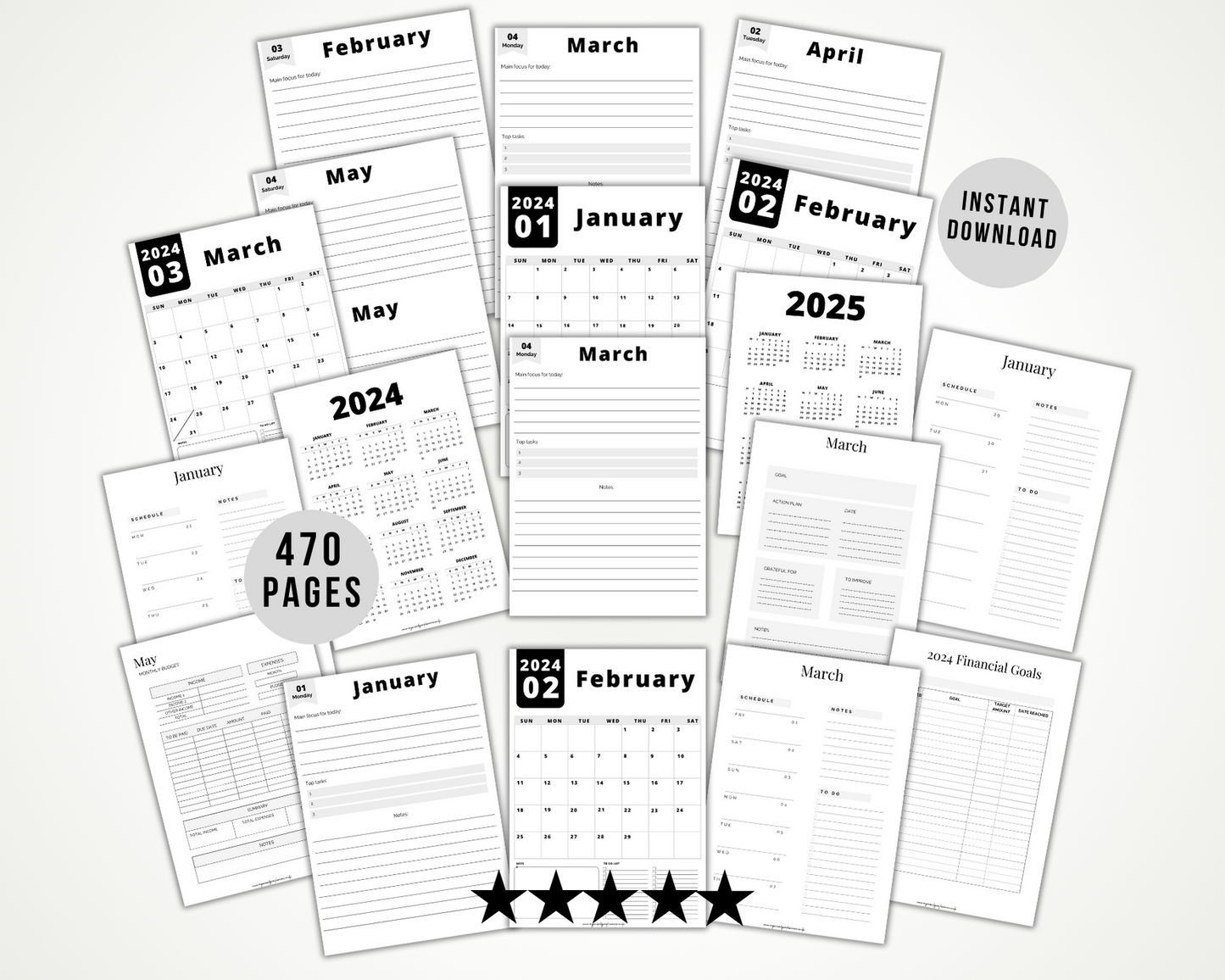 Printable Diary Planner 2024