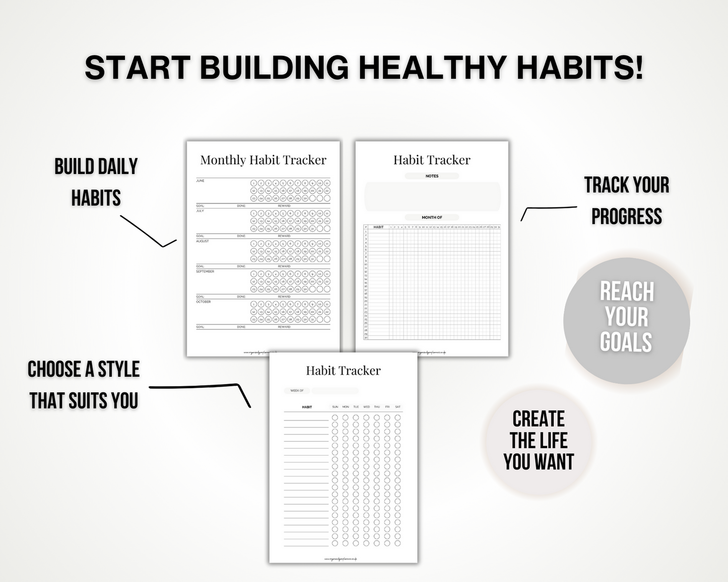 Printable Habit Tracker Bundle