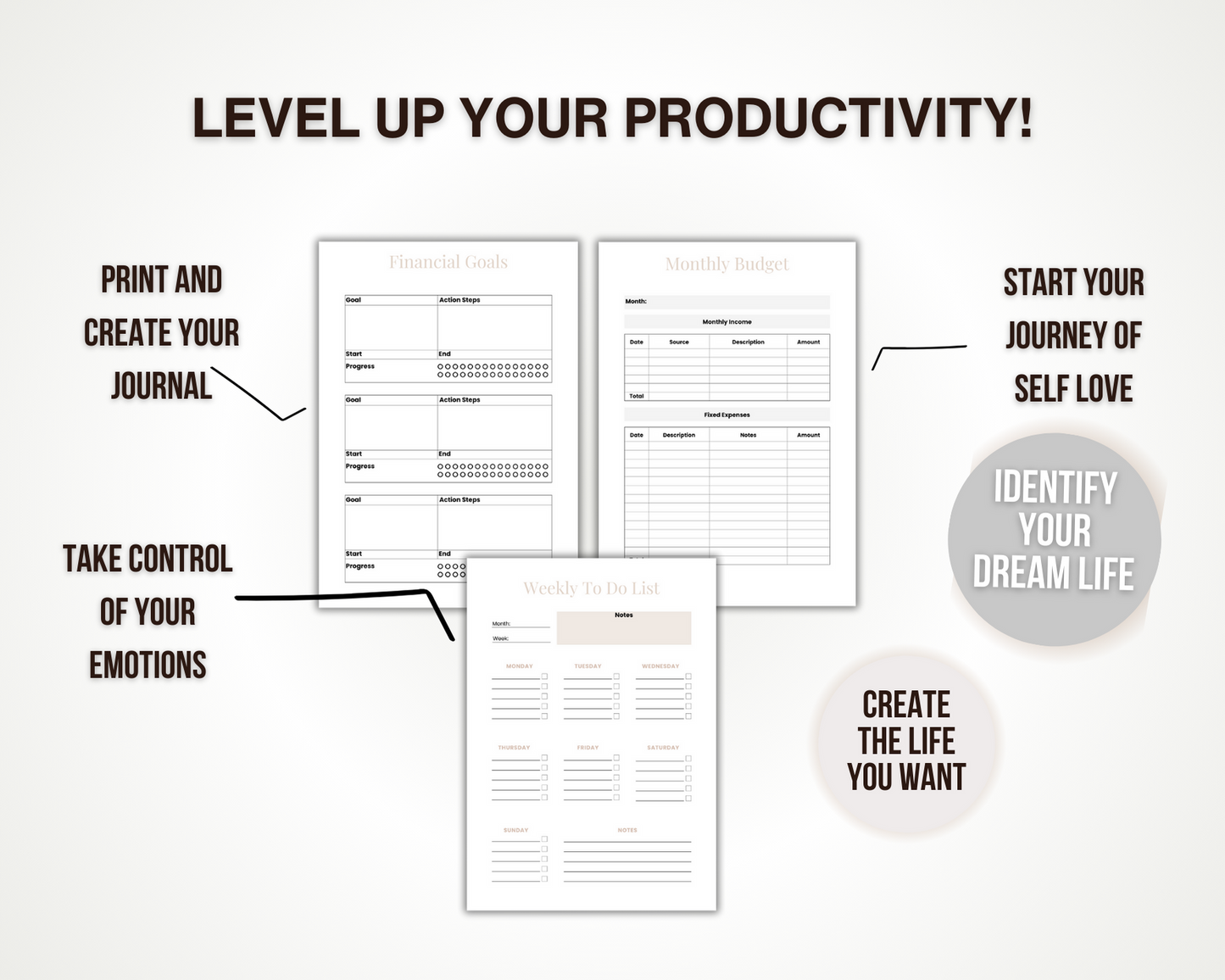 Printable Productivity Planner