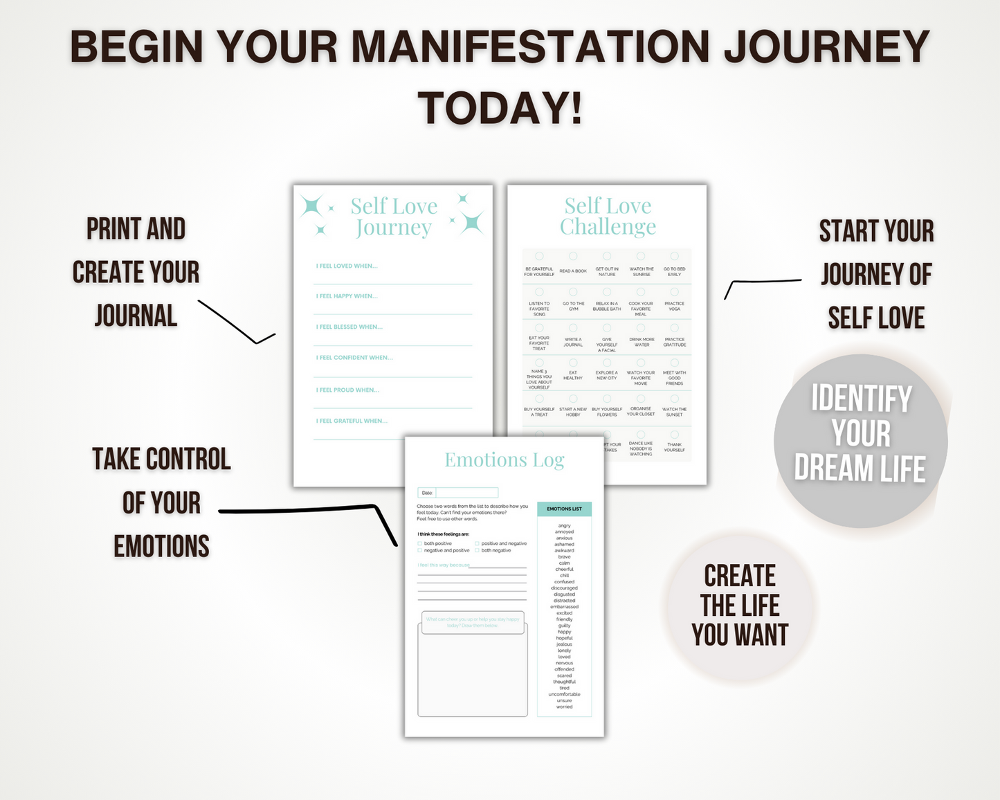 Printable Manifestation Journal Green