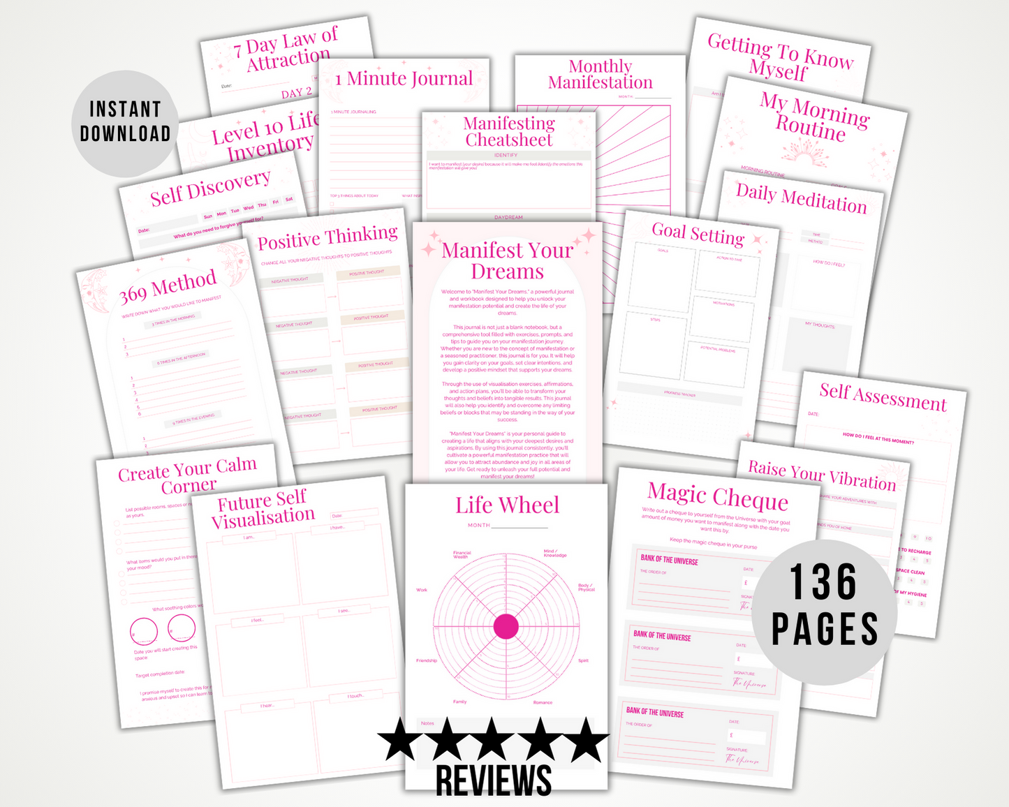 Pink Printable Manifestation Journal